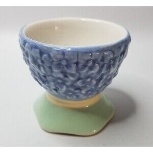 Pfaltzgraff Summer Breeze Ceramic Votive Candle Holder Blue Floral Cottage Decor